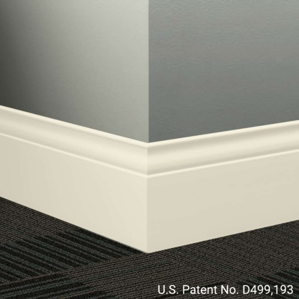 Tarkett - Système de finition murale Millwork - MW 77 G Inflection 5 1⁄4” #77 White Pearl - Wallbase 8' (paquet de 6)