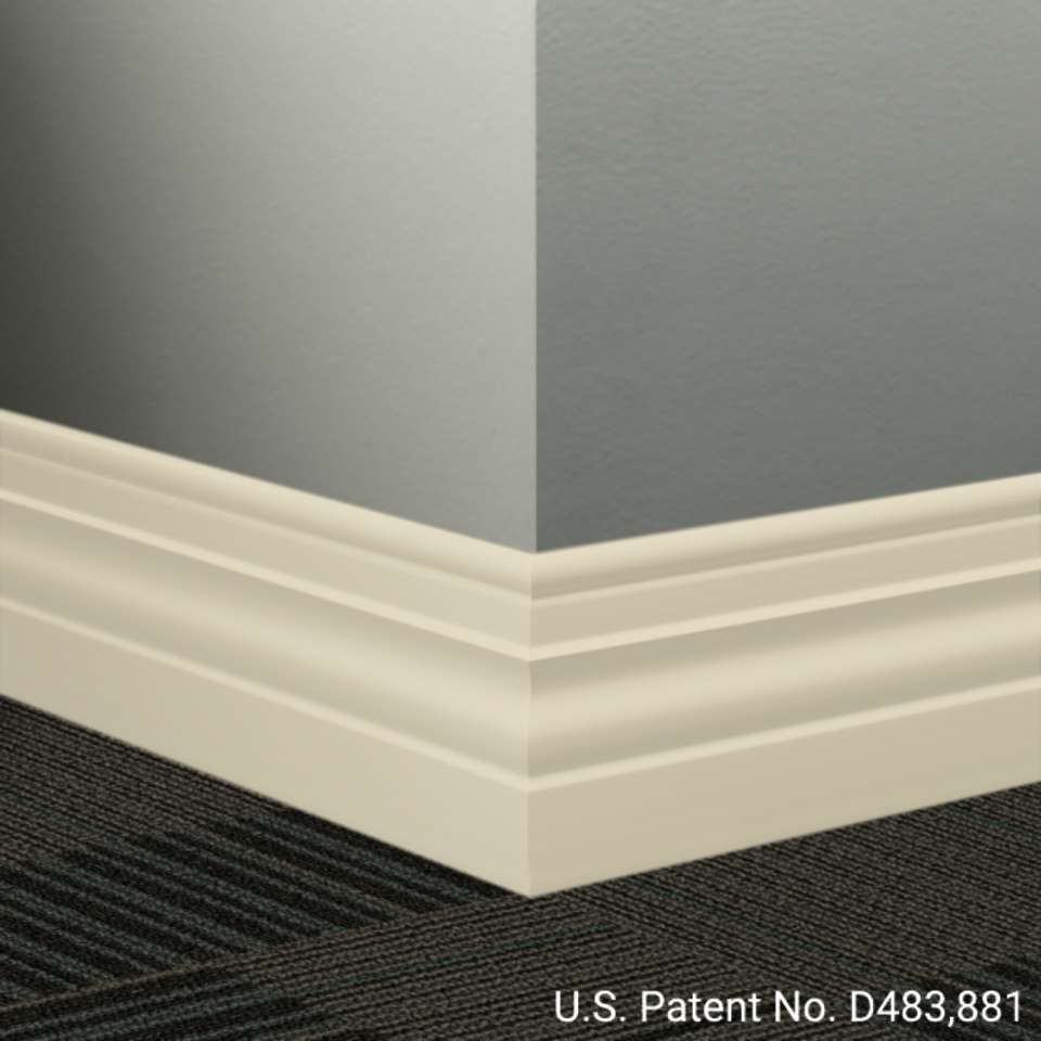 Tarkett - Système de finition murale Millwork - MW 79 A Diplomat 4 1⁄2” - MW XX A #79 Bone White - Wallbase 8' (paquet de 6)
