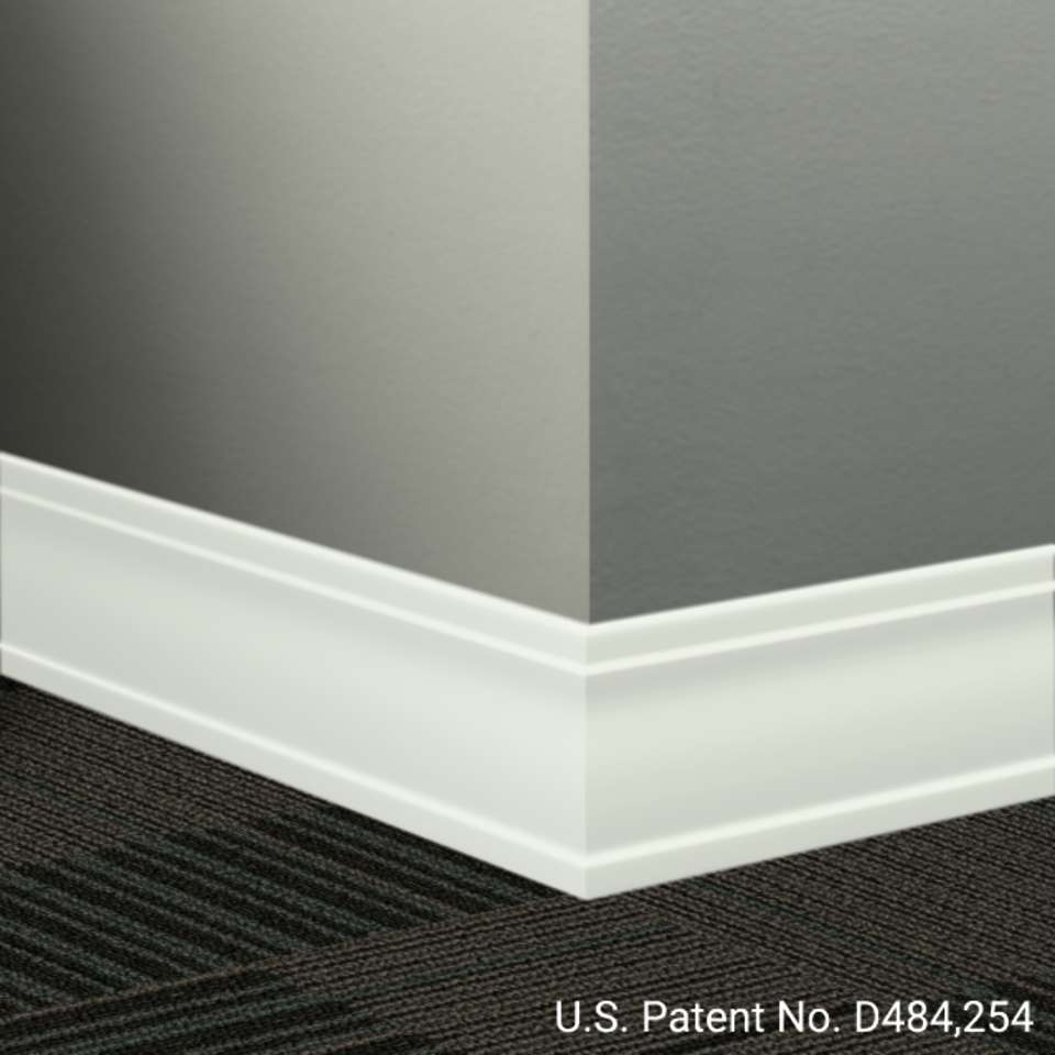 Tarkett - Système de finition murale Millwork - MW TG1 D Outline 3 1⁄2” #TG1 Snowbound - Wallbase 8' (paquet de 10)