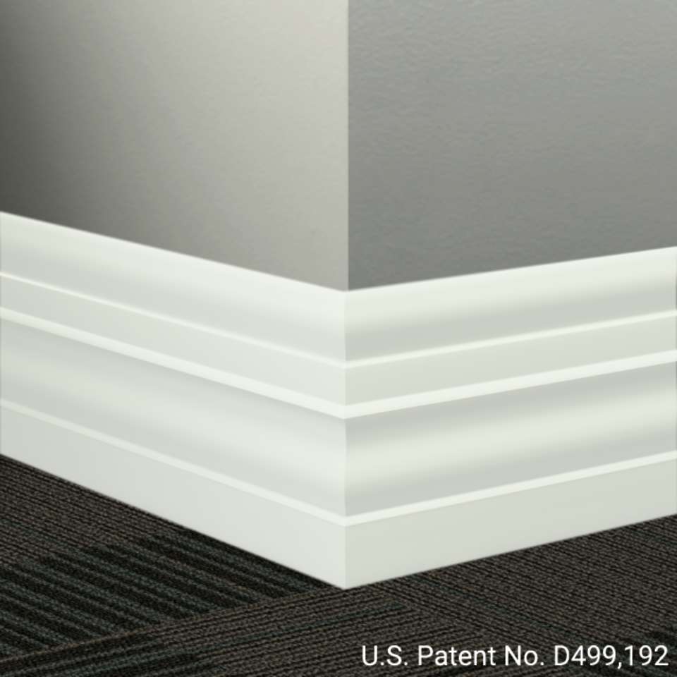 Tarkett - Système de finition murale Millwork - MW TG1 E Attaché 6" #TG1 Snowbound - Wallbase 8' (paquet de 8)