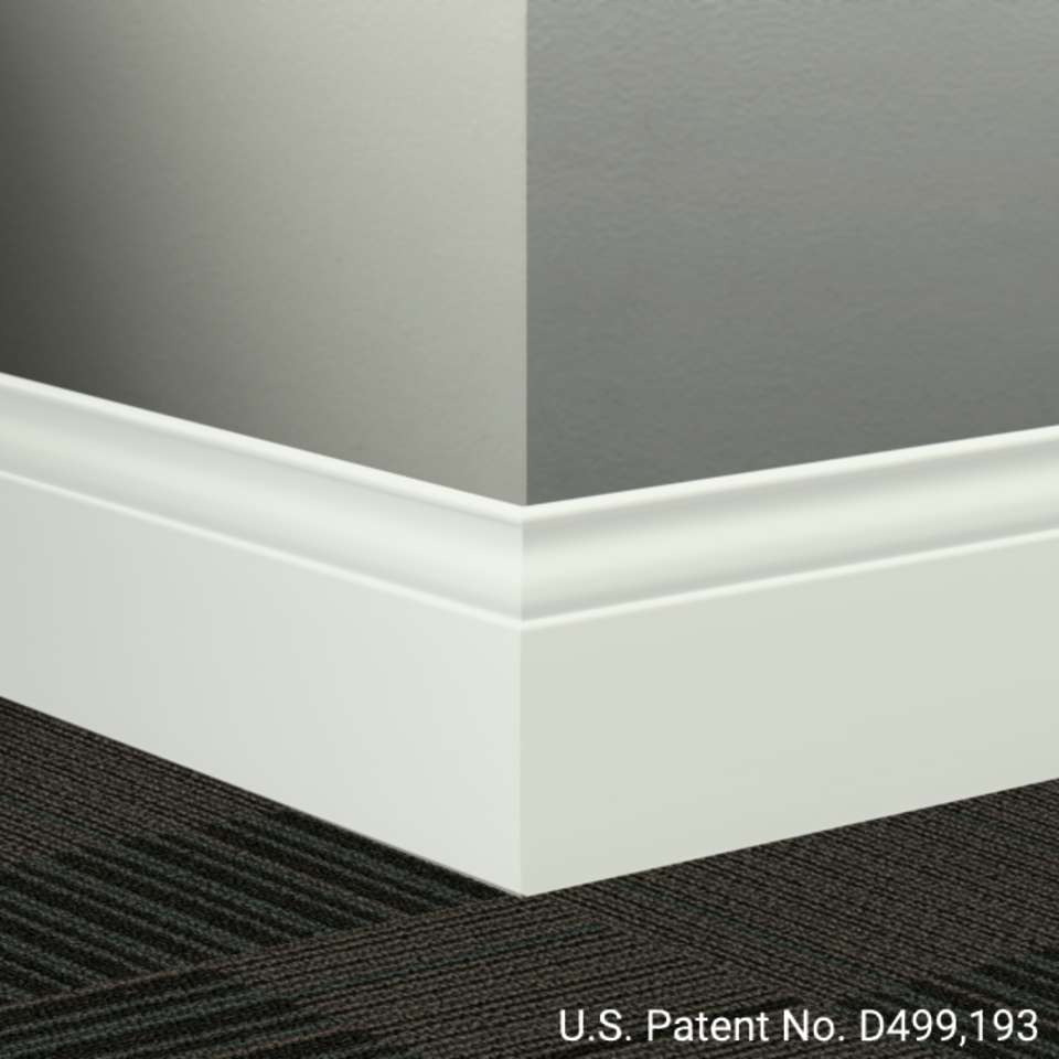 Tarkett - Système de finition murale Millwork - MW TG1 G Inflection 5 1⁄4” #TG1 Snowbound - Wallbase 8' (paquet de 6)
