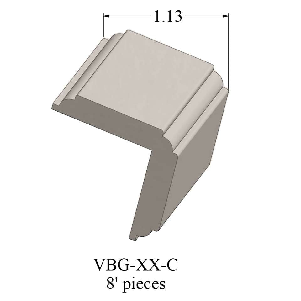 Tarkett - Système de finition murale Millwork - VBG 31 C Corner Guard 1 ¼" #31 Zephyr - Wallbase 8'