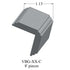 Tarkett - Système de finition murale Millwork - VBG 71 C Corner Guard 1 ¼" #71 Storm Cloud - Wallbase 8'