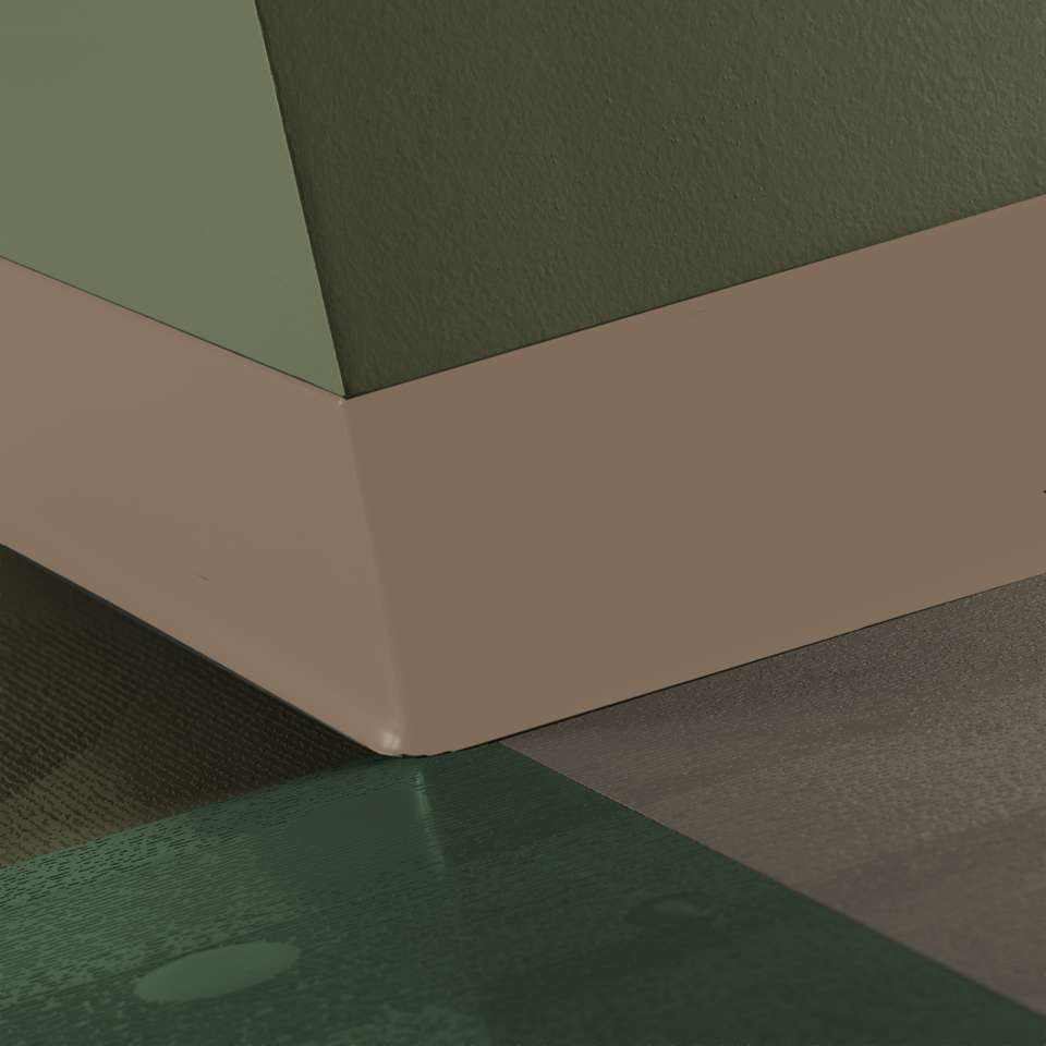 Tarkett - TightLock - Resilient 3 1⁄8” #TA1 Tannery - Wallbase 75'