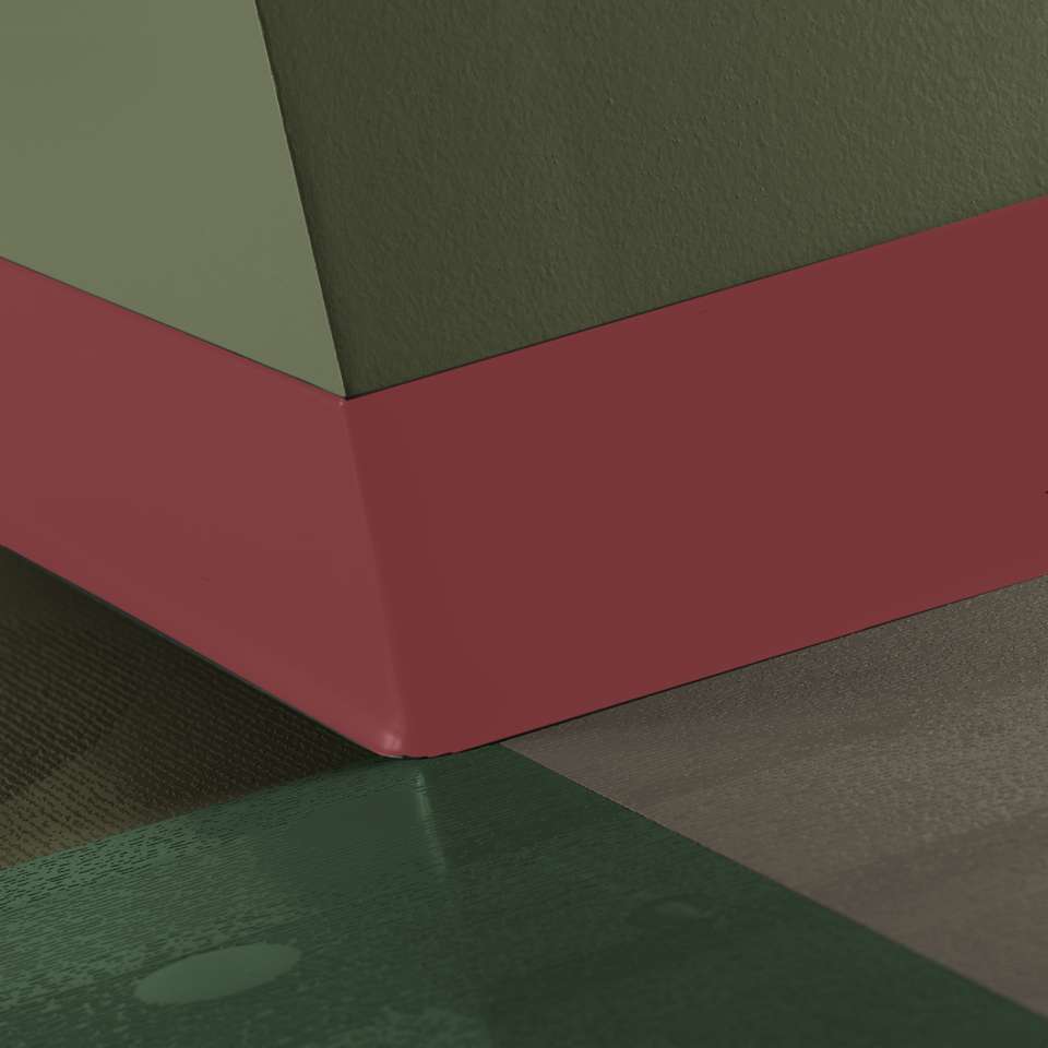 Tarkett - TightLock - Resilient 3 1⁄8” #TB6 Flame - Wallbase 75'