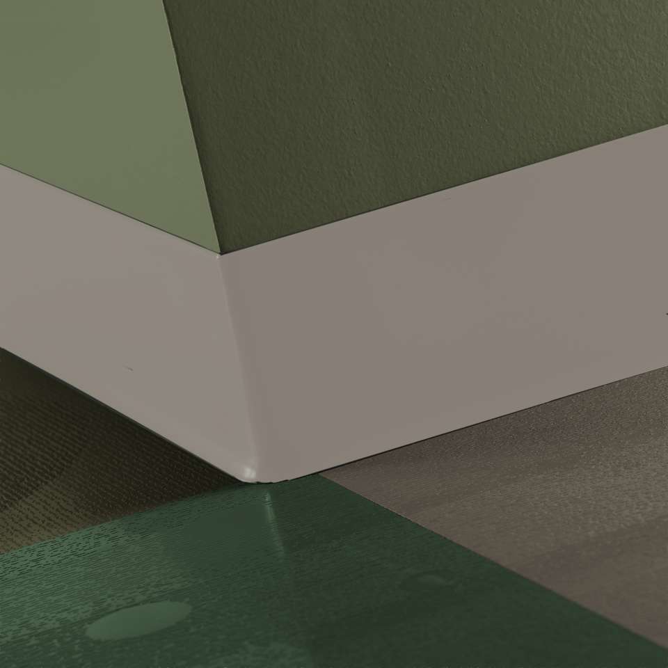 Tarkett - TightLock - Resilient 4 3⁄8” #121 Cement - Wallbase 75'