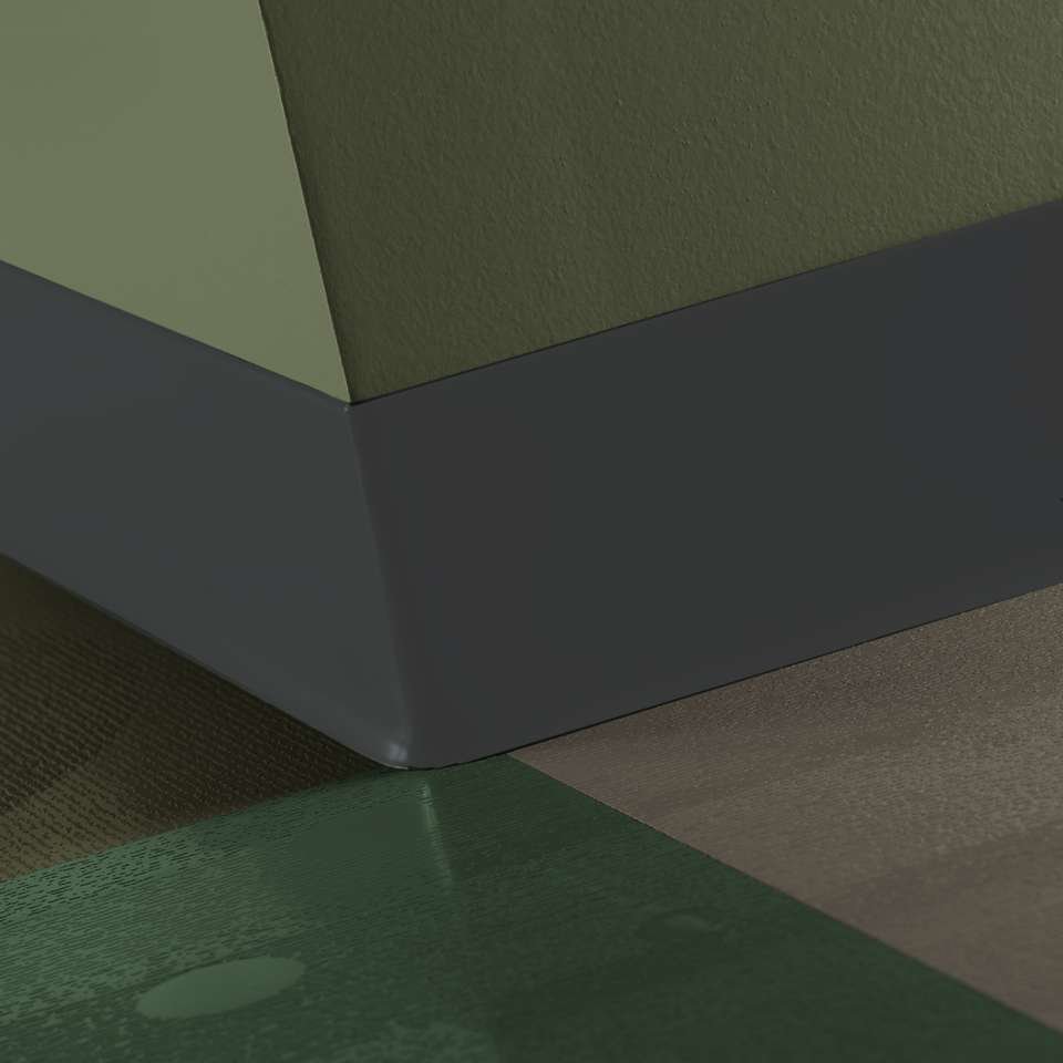 Tarkett - TightLock - Resilient 4 3⁄8” #40 Black - Wallbase 75'