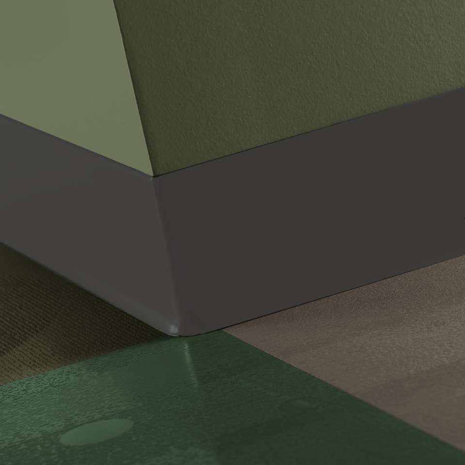 Tarkett - TightLock - Resilient 4 3⁄8” #44 Dark Brown - Wallbase 75'