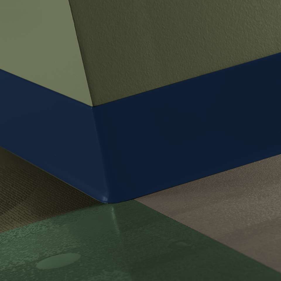 Tarkett - TightLock - Resilient 4 3⁄8” #TH2 Blue Intensity - Wallbase 75'