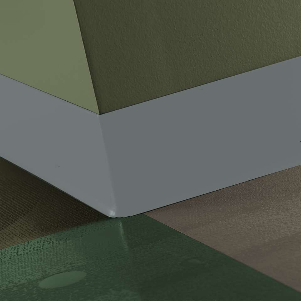 Tarkett - TightLock - Resilient 6 3⁄8” #28 Medium Grey - Wallbase 75'