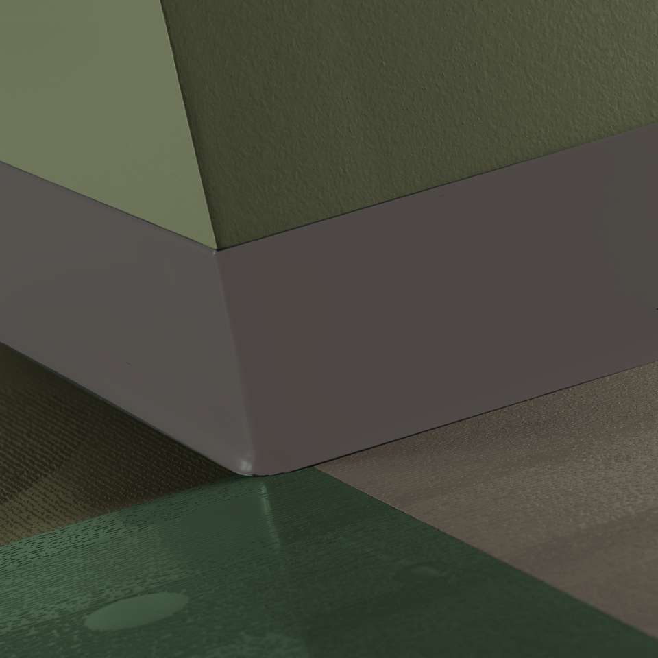 Tarkett - TightLock - Resilient 6 3⁄8” #TB1 Peppercorn - Wallbase 75'
