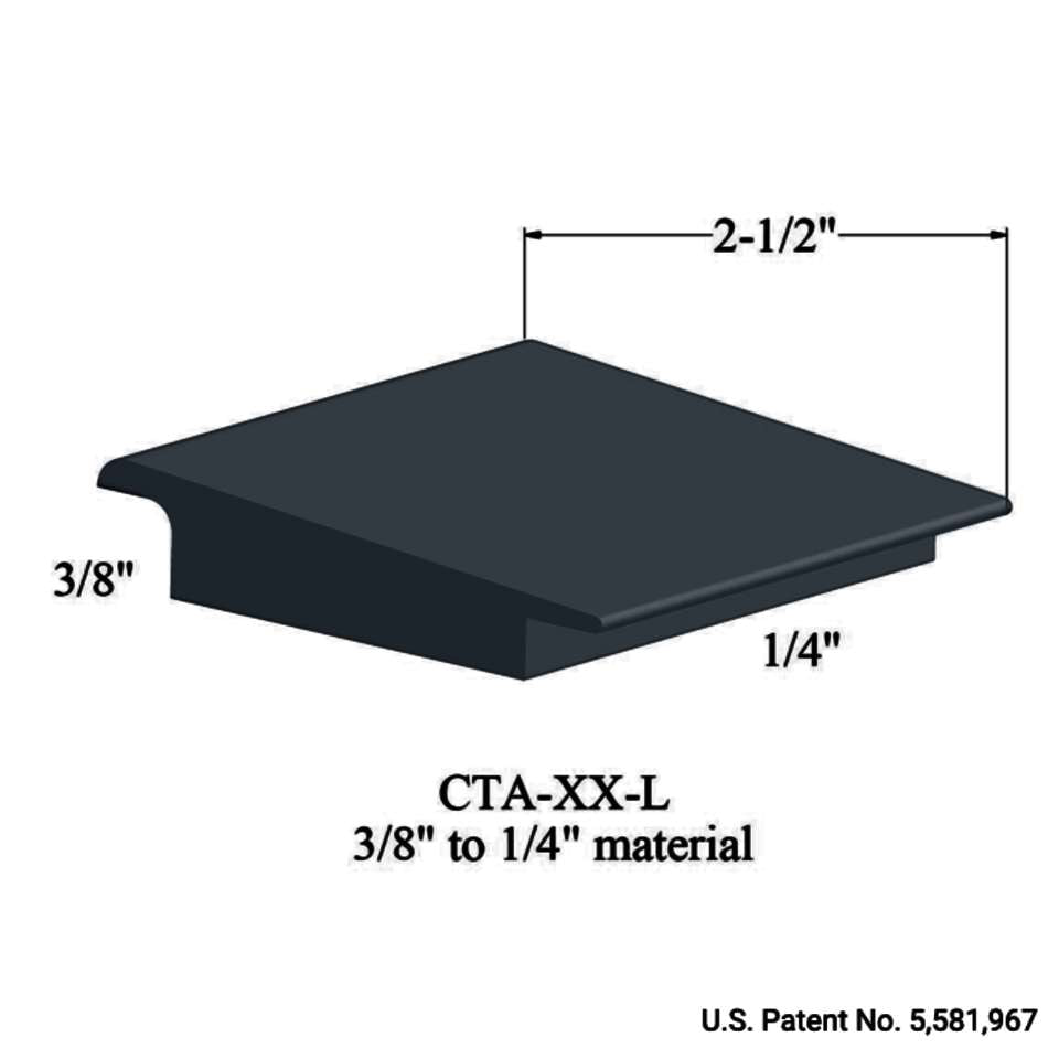 Tarkett - Wheeled Traffic Transitions - CTA 18 L 3/8" to 1/4" material #18 Navy Blue 12'