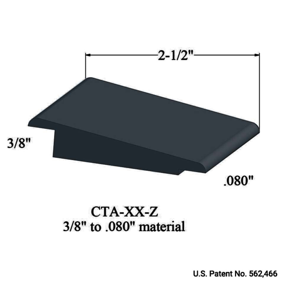 Tarkett - Wheeled Traffic Transitions - CTA 18 Z 3/8" to .080" material #18 Navy Blue 12'