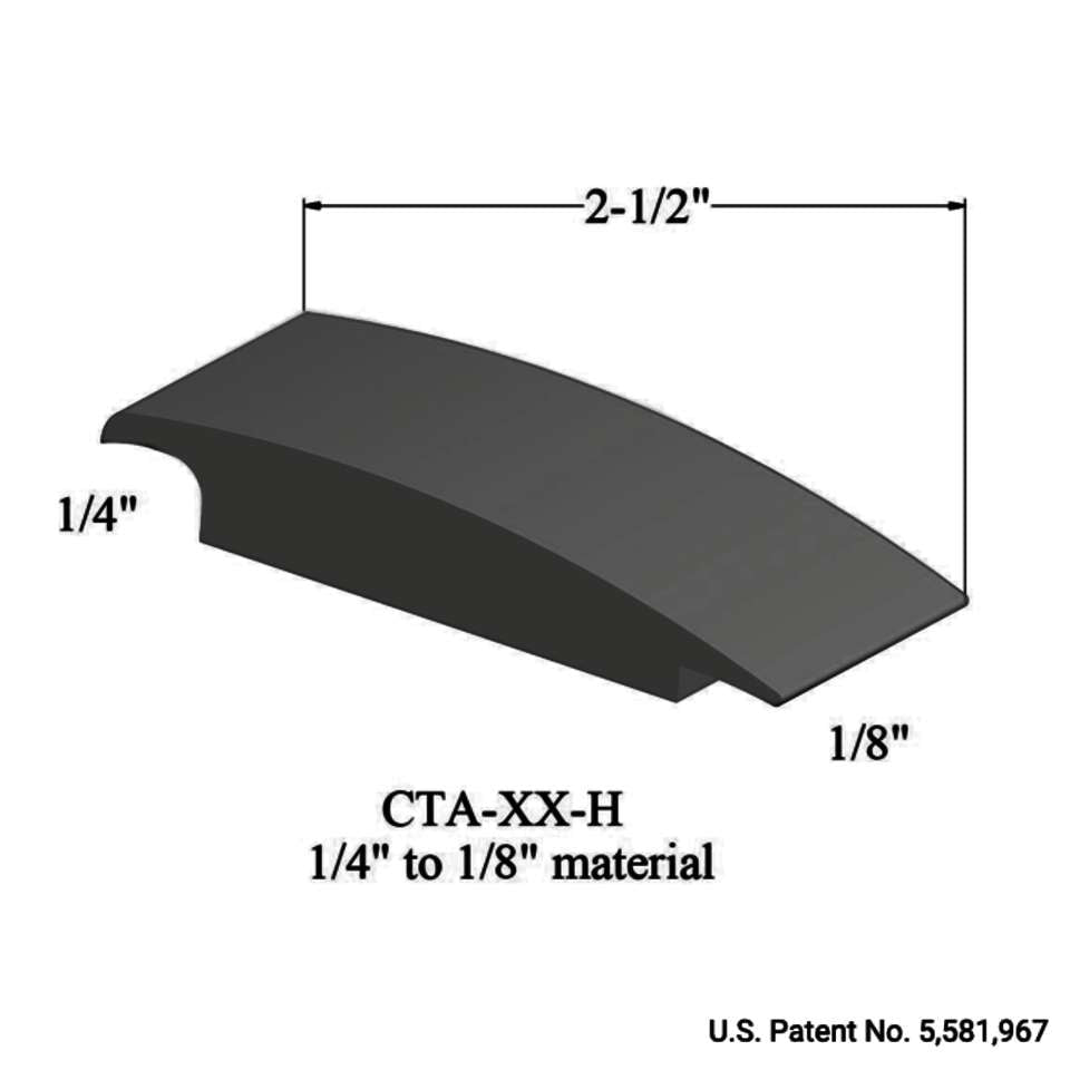 Tarkett - Wheeled Traffic Transitions - CTA 20 H 1/4" to 1/8" material #20 Charcoal 12'