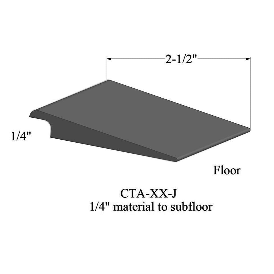 Tarkett - Wheeled Traffic Transitions - CTA 20 J 1/4" matériau de sous-plancher #20 Charcoal 12'