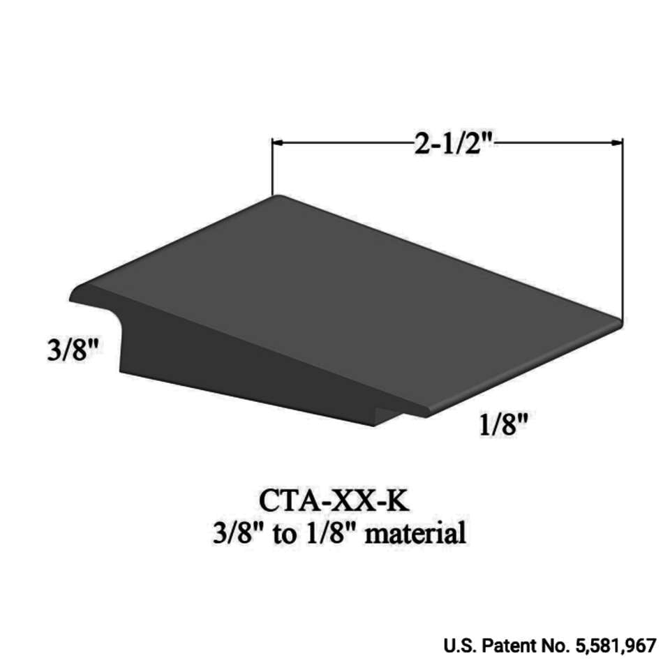 Tarkett - Wheeled Traffic Transitions - CTA 20 K 3/8" to 1/8" material #20 Charcoal 12'