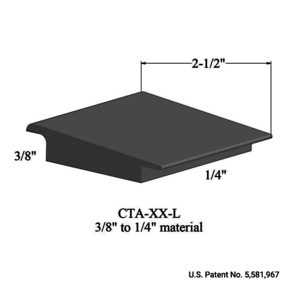 Tarkett - Wheeled Traffic Transitions - CTA 20 L 3/8" to 1/4" material #20 Charcoal 12'