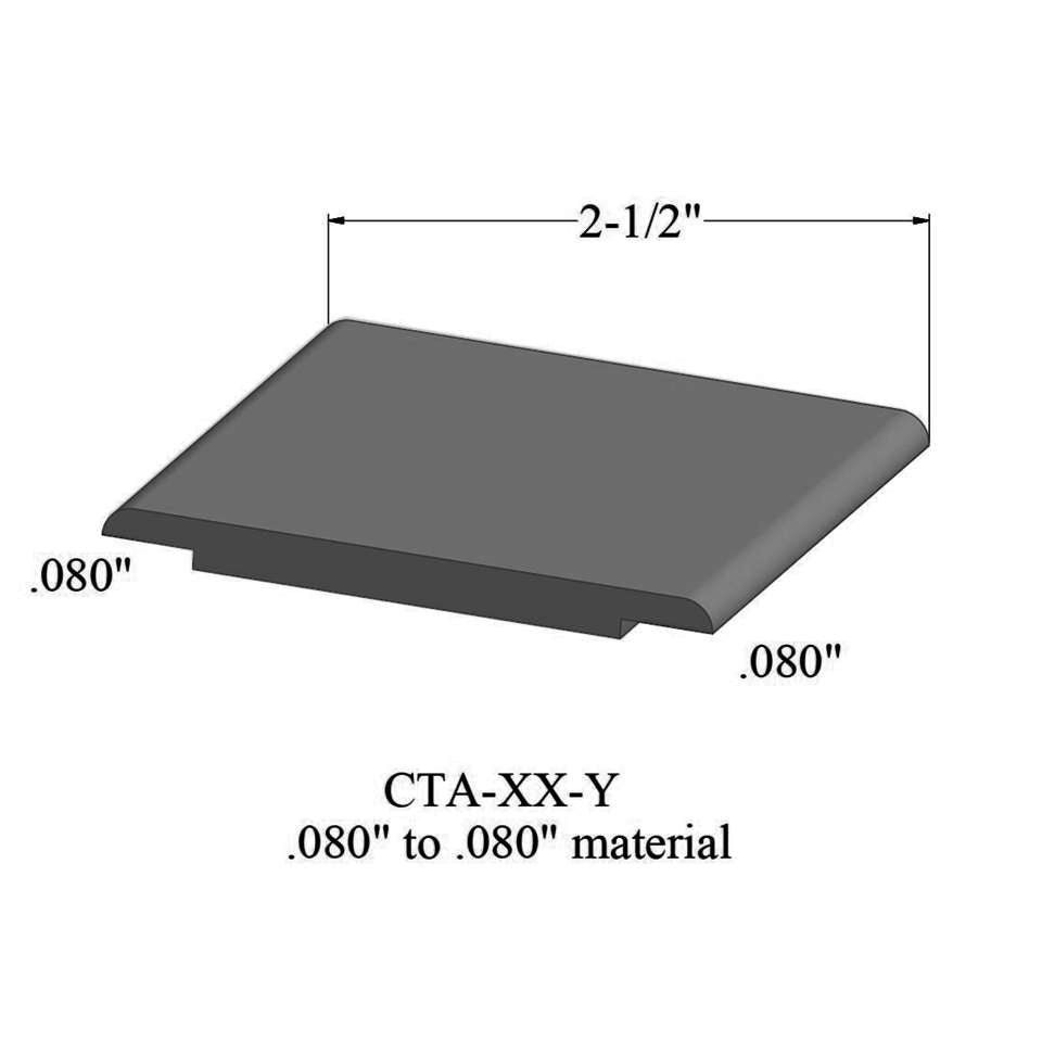 Tarkett - Wheeled Traffic Transitions - CTA 20 Y .080" to .080" material #20 Charcoal 12'