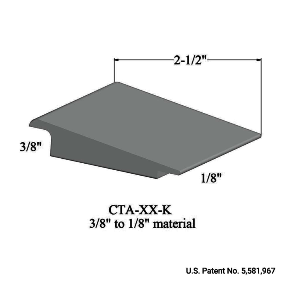 Tarkett - Wheeled Traffic Transitions - CTA 21 K 3/8" to 1/8" material #21 Platinum 12'