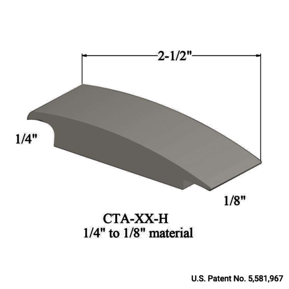 Tarkett - Wheeled Traffic Transitions - CTA 24 H 1/4" to 1/8" material #24 Grey Haze 12'