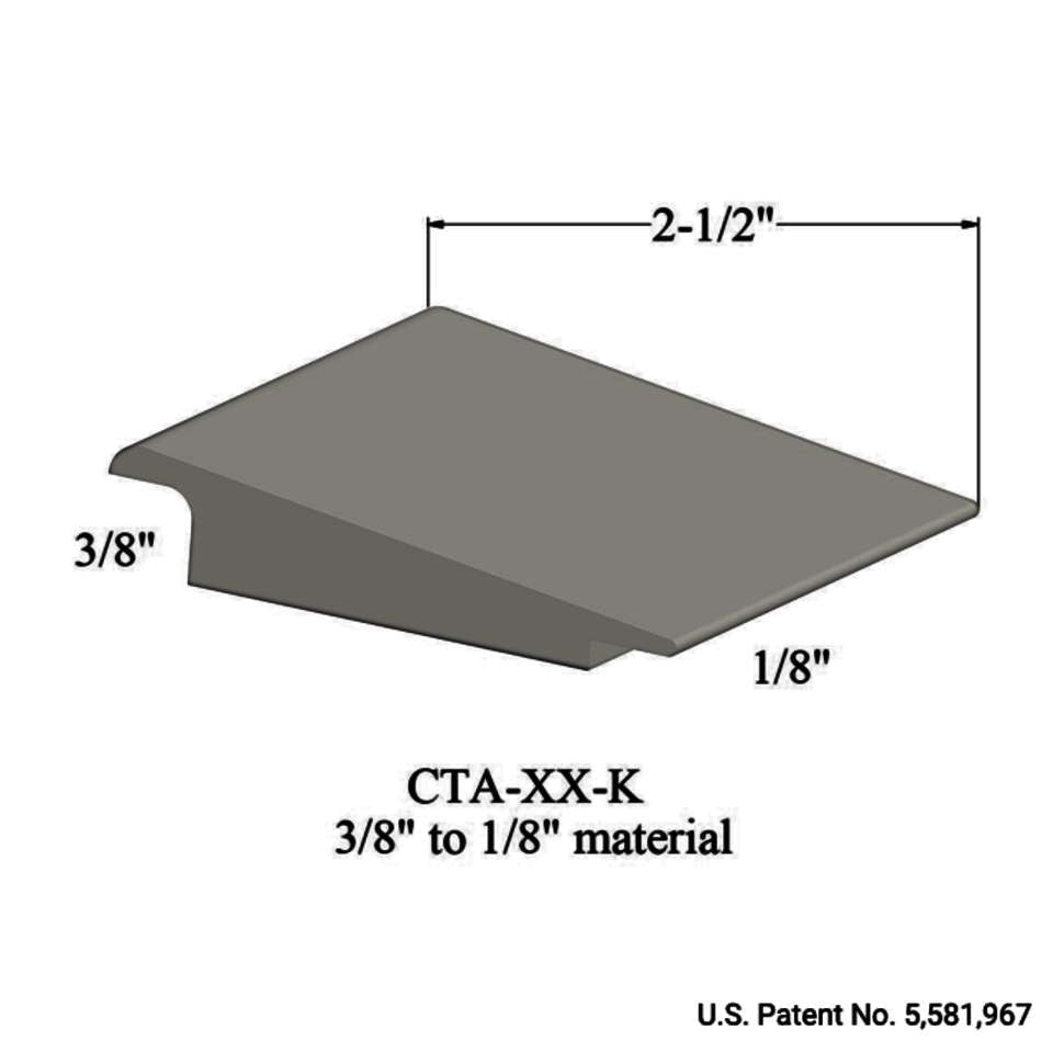 Tarkett - Wheeled Traffic Transitions - CTA 24 K 3/8" to 1/8" material #24 Grey Haze 12'