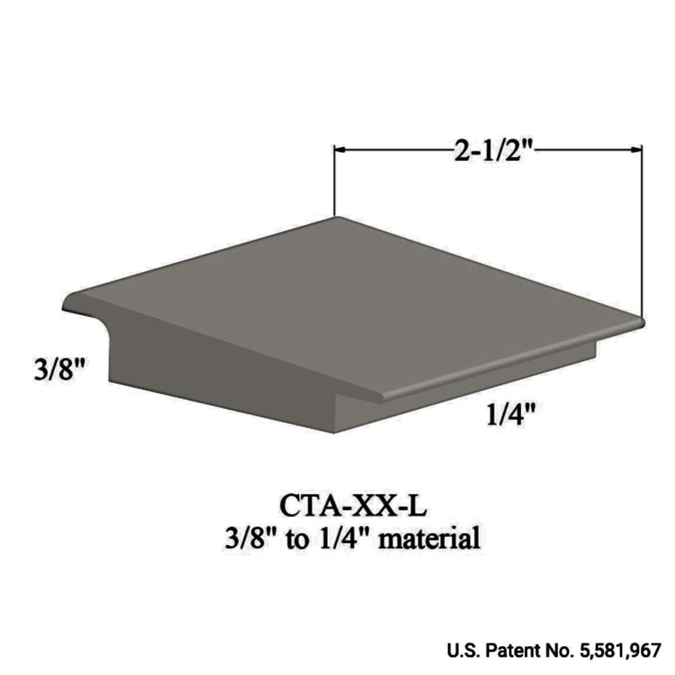 Tarkett - Wheeled Traffic Transitions - CTA 24 L 3/8" to 1/4" material #24 Grey Haze 12'