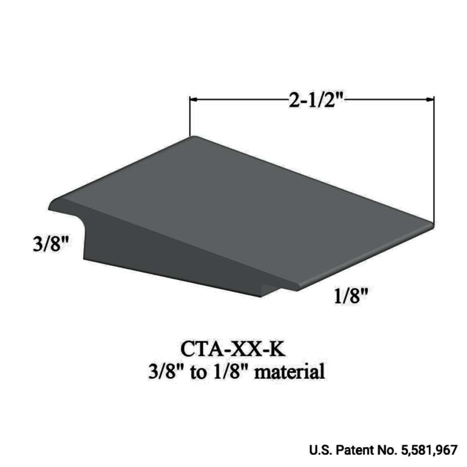 Tarkett - Wheeled Traffic Transitions - CTA 28 K 3/8" to 1/8" material #28 Medium Grey 12'