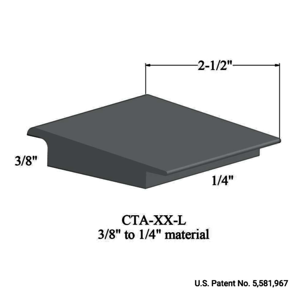 Tarkett - Wheeled Traffic Transitions - CTA 28 L 3/8" to 1/4" material #28 Medium Grey 12'
