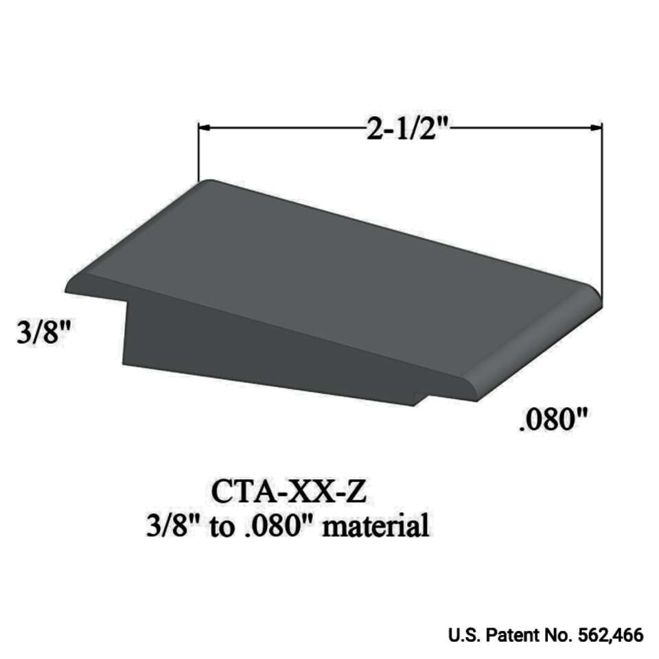 Tarkett - Wheeled Traffic Transitions - CTA 28 Z 3/8" to .080" material #28 Medium Grey 12'