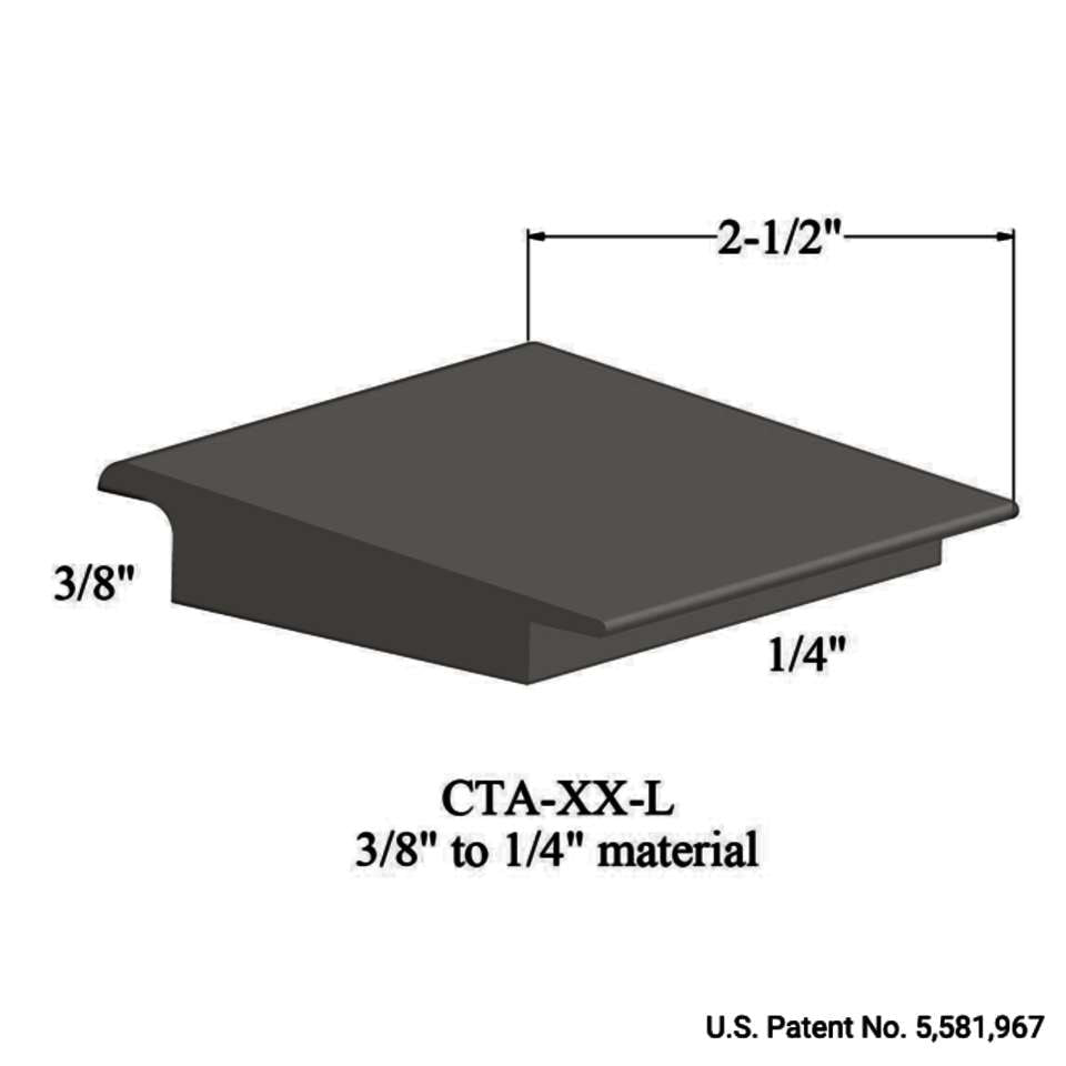 Tarkett - Wheeled Traffic Transitions - CTA 29 L 3/8" to 1/4" material #29 Moon Rock 12'