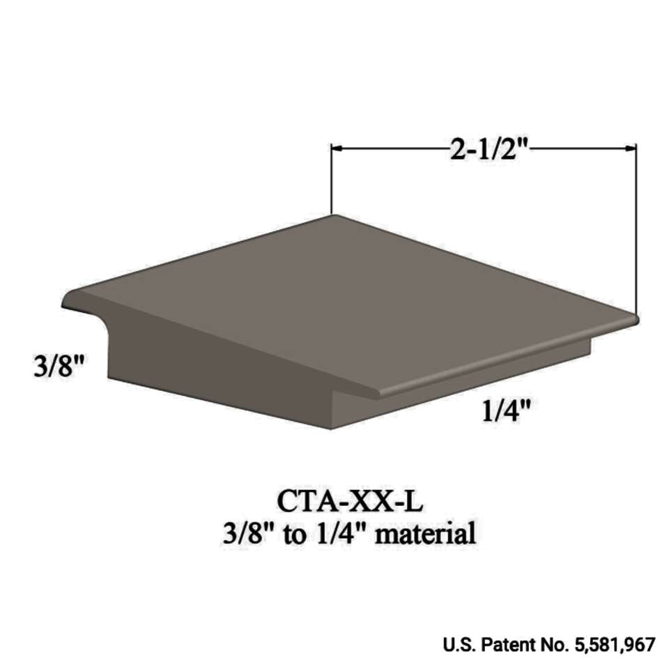 Tarkett - Wheeled Traffic Transitions - CTA 31 L 3/8" to 1/4" material #31 Zephyr 12'