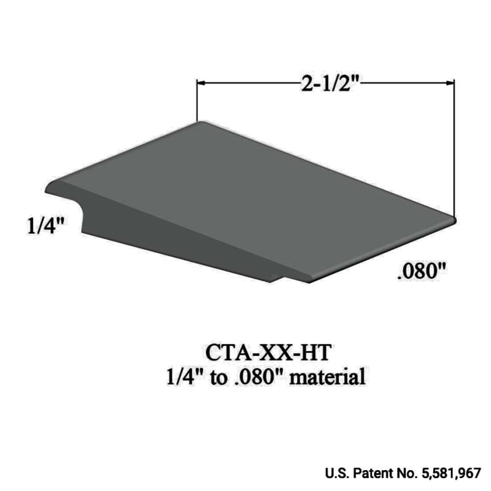 Tarkett - Wheeled Traffic Transitions - CTA 38 HT 1/4" to .080" material #38 Pewter 12'