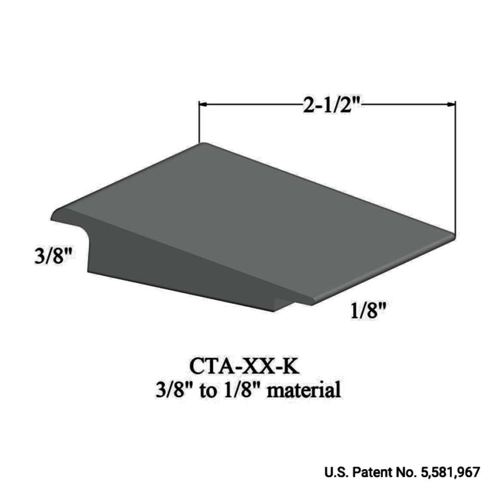 Tarkett - Wheeled Traffic Transitions - CTA 38 K 3/8" to 1/8" material #38 Pewter 12'