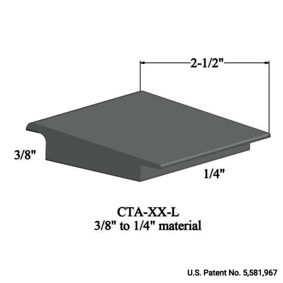 Tarkett - Wheeled Traffic Transitions - CTA 38 L 3/8" to 1/4" material #38 Pewter 12'