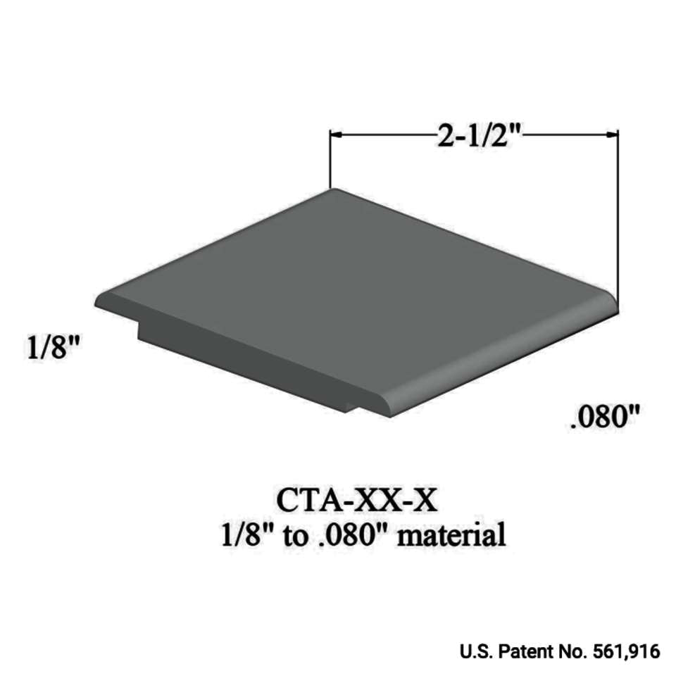 Tarkett - Wheeled Traffic Transitions - CTA 38 X 1/8" to .080" material #38 Pewter 12'