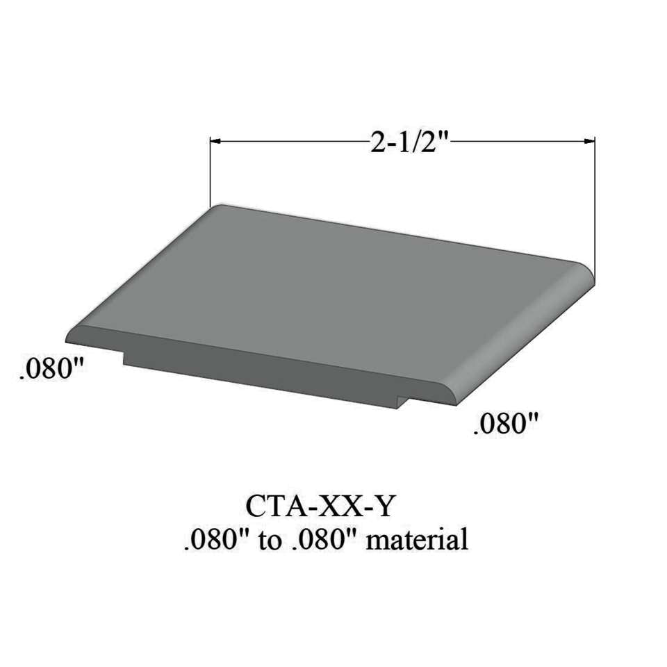 Tarkett - Wheeled Traffic Transitions - CTA 38 Y .080" to .080" material #38 Pewter 12'
