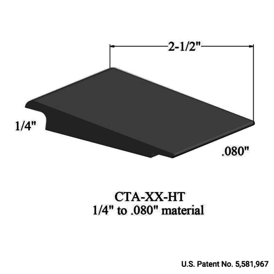 Tarkett - Wheeled Traffic Transitions - CTA 40 HT 1/4" to .080" material #40 Black 12'