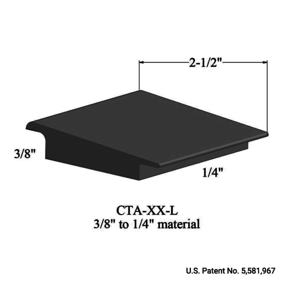 Tarkett - Wheeled Traffic Transitions - CTA 40 L 3/8" to 1/4" material #40 Black 12'