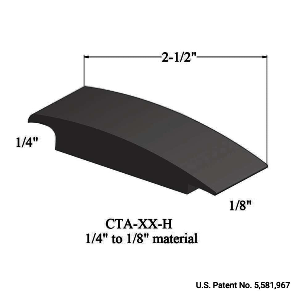 Tarkett - Wheeled Traffic Transitions - CTA 44 H 1/4" to 1/8" material #44 Dark Brown 12'