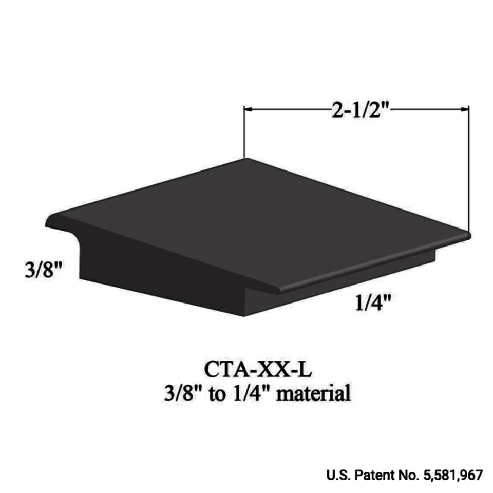Tarkett - Wheeled Traffic Transitions - CTA 44 L 3/8" to 1/4" material #44 Dark Brown 12'