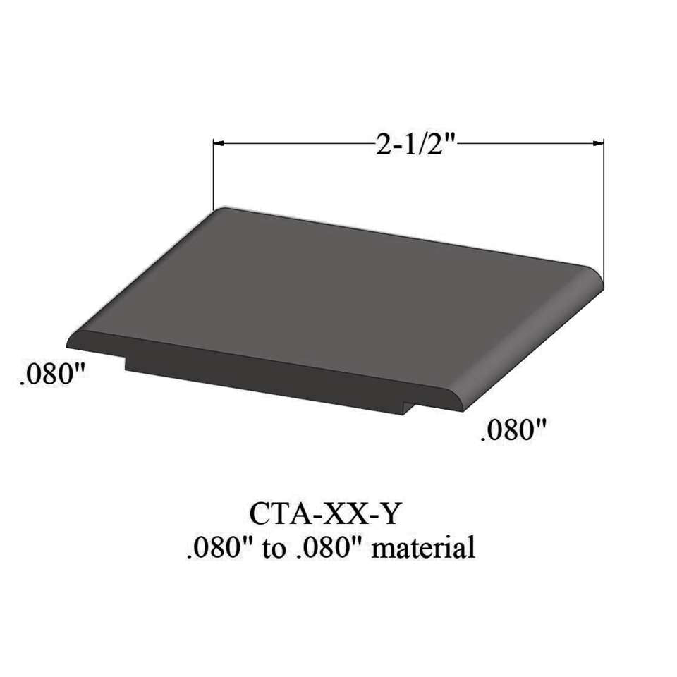 Tarkett - Wheeled Traffic Transitions - CTA 44 Y .080" to .080" material #44 Dark Brown 12'