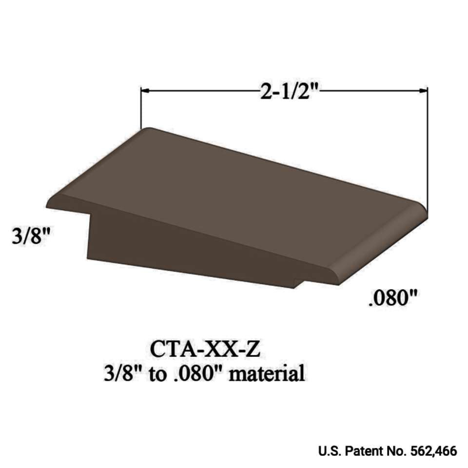 Tarkett - Wheeled Traffic Transitions - CTA 45 Z 3/8" to .080" material #45 Sandalwood 12'