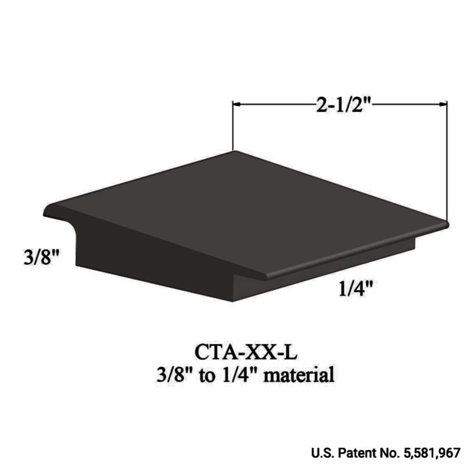 Tarkett - Wheeled Traffic Transitions - CTA 47 L 3/8" to 1/4" material #47 Brown 12'