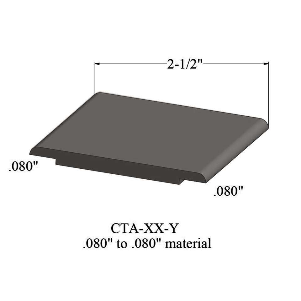 Tarkett - Wheeled Traffic Transitions - CTA 47 Y .080" to .080" material #47 Brown 12'