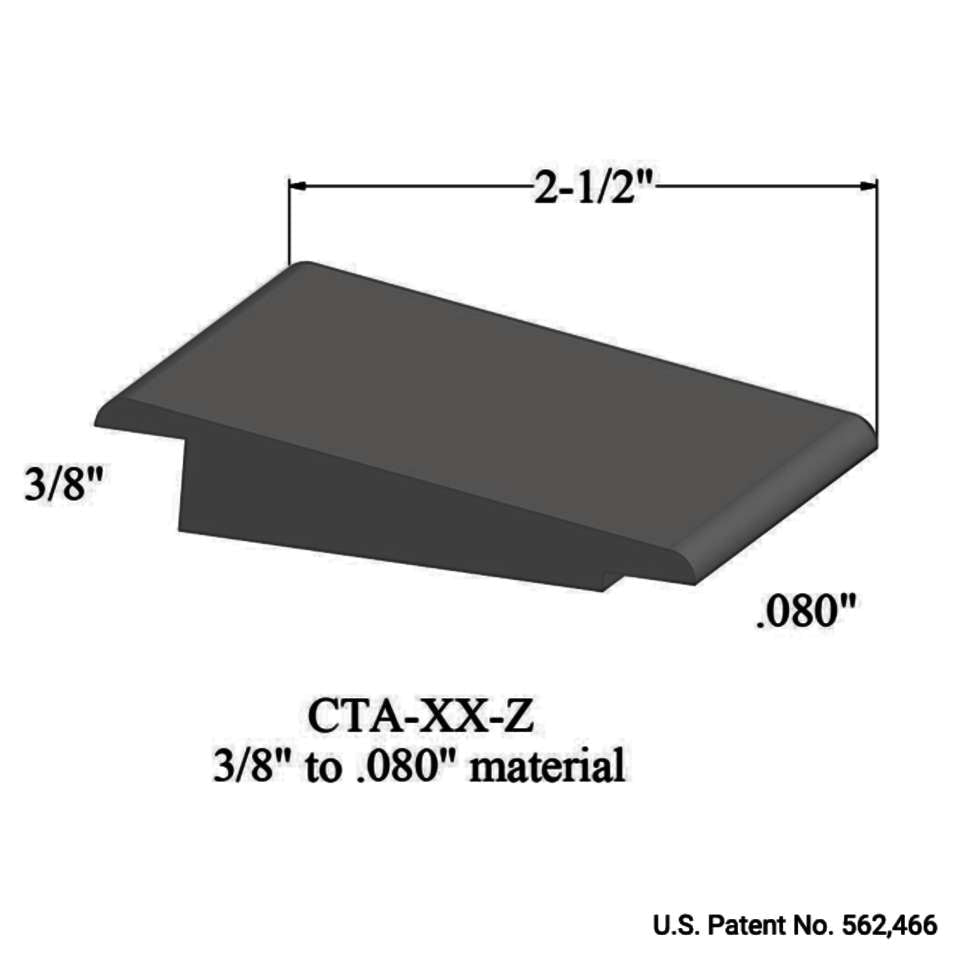 Tarkett - Wheeled Traffic Transitions - CTA 48 Z 3/8" to .080" material #48 Grey 12'