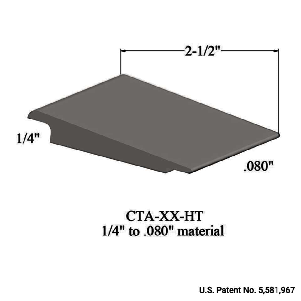 Tarkett - Wheeled Traffic Transitions - CTA 55 HT 1/4" to .080" material #55 Silver Grey 12'