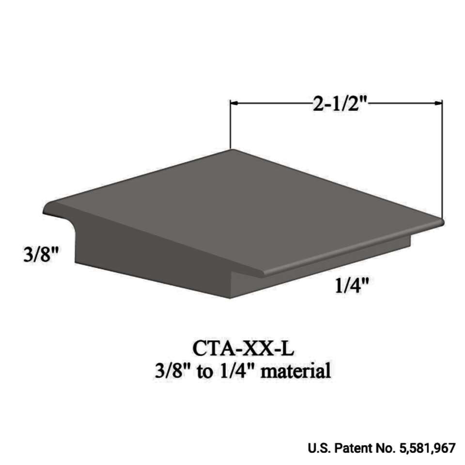 Tarkett - Tarkett - Wheeled Traffic Transitions - CTA 55 L 3/8" to 1/4" material #55 Silver Grey 12'