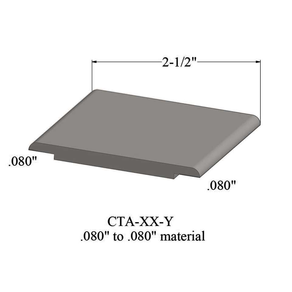 Tarkett - Tarkett - Wheeled Traffic Transitions - CTA 55 Y .080" to .080" material #55 Silver Grey 12'