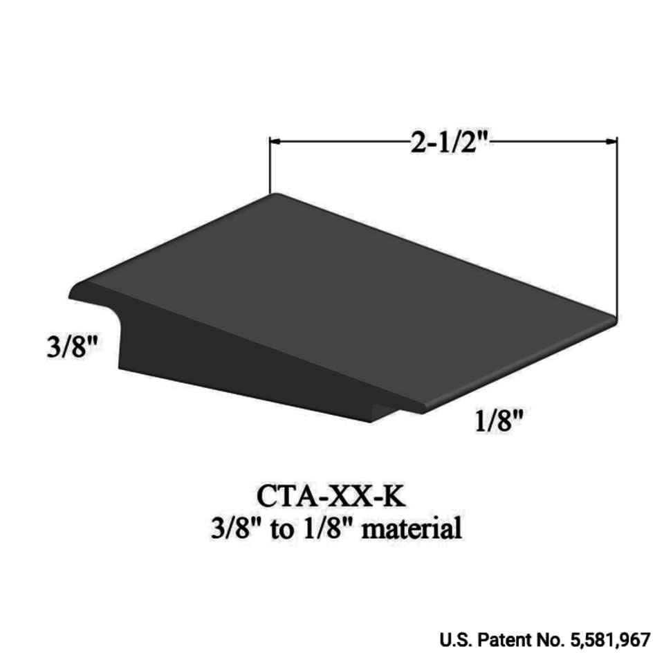 Tarkett - Tarkett - Wheeled Traffic Transitions - CTA 63 K 3/8" to 1/8" material #63 Burnt Umber 12'
