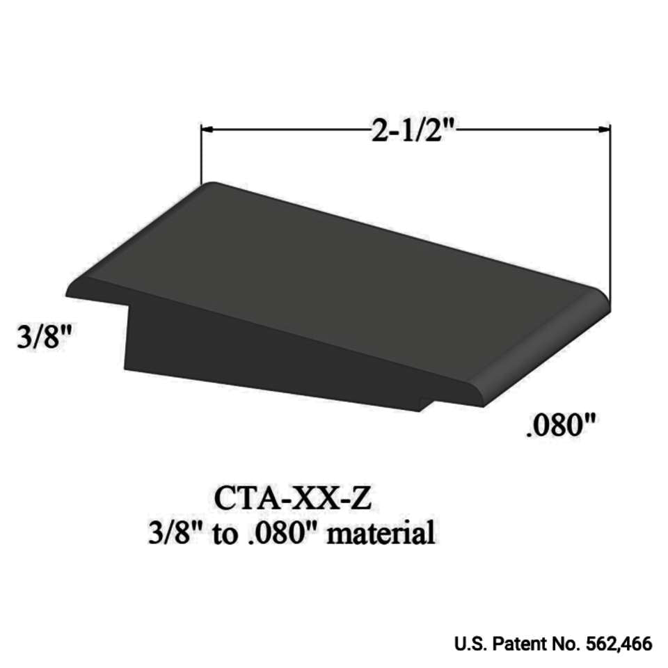 Tarkett - Tarkett - Wheeled Traffic Transitions - CTA 63 Z 3/8" to .080" material #63 Burnt Umber 12'